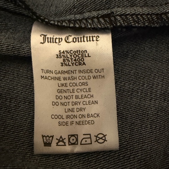 Juicy Couture Maroon and Black Metallic Cropped Denim Jacket Size XS NWT - Picture 8 of 8